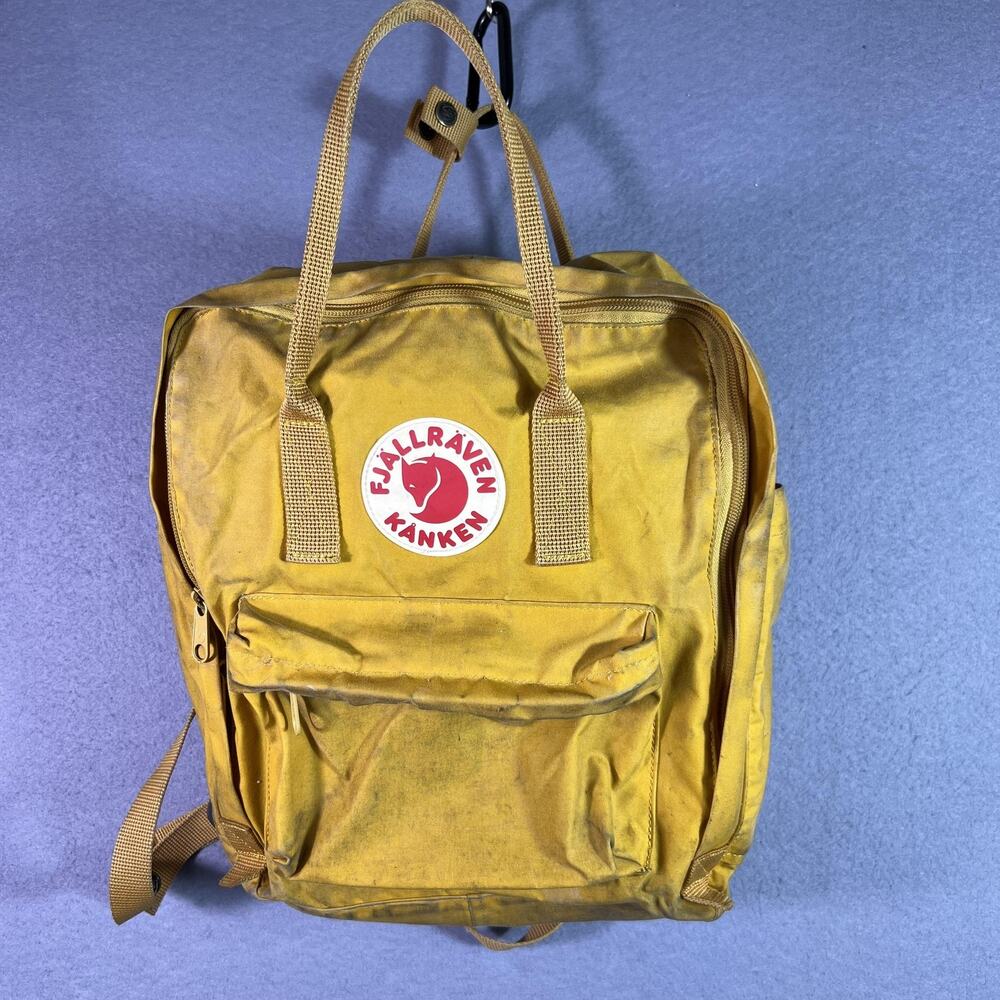 Fjallraven Kanken Backpack Yellow 23510 Vinyl Soft Case 15in School Daypack